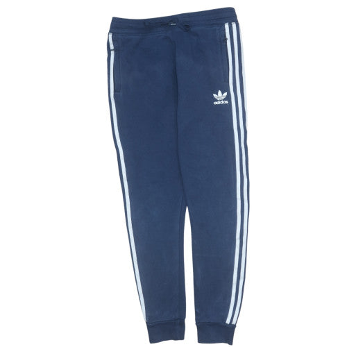 Adidas Boys Blue 12-13 Years Jogger Trousers with Side Stripes