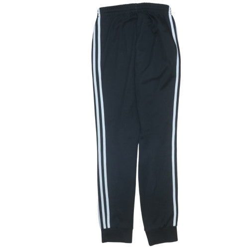 Adidas Men's Black Track Pants S Regular Fit Tapered Joggers
