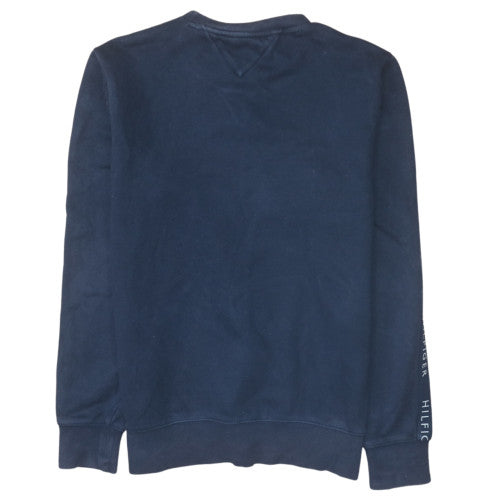 Tommy Hilfiger Men's Blue Logo Sleeve Pullover Sweatshirt Size L