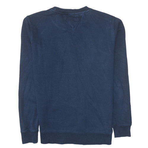 Tommy Jeans Men Blue Regular Fit Crew Neck Logo Sweatshirt S