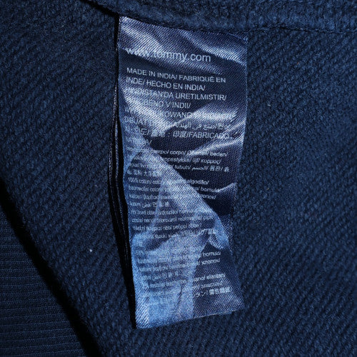 Tommy Jeans Men Blue Regular Fit Crew Neck Logo Sweatshirt S