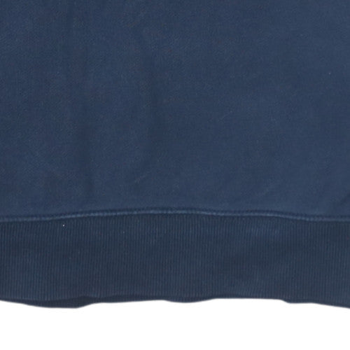 Tommy Jeans Men Blue Regular Fit Crew Neck Logo Sweatshirt S