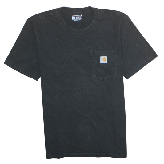 Carhartt Men's Black Relaxed Fit Cotton Pocket T-Shirt Size M