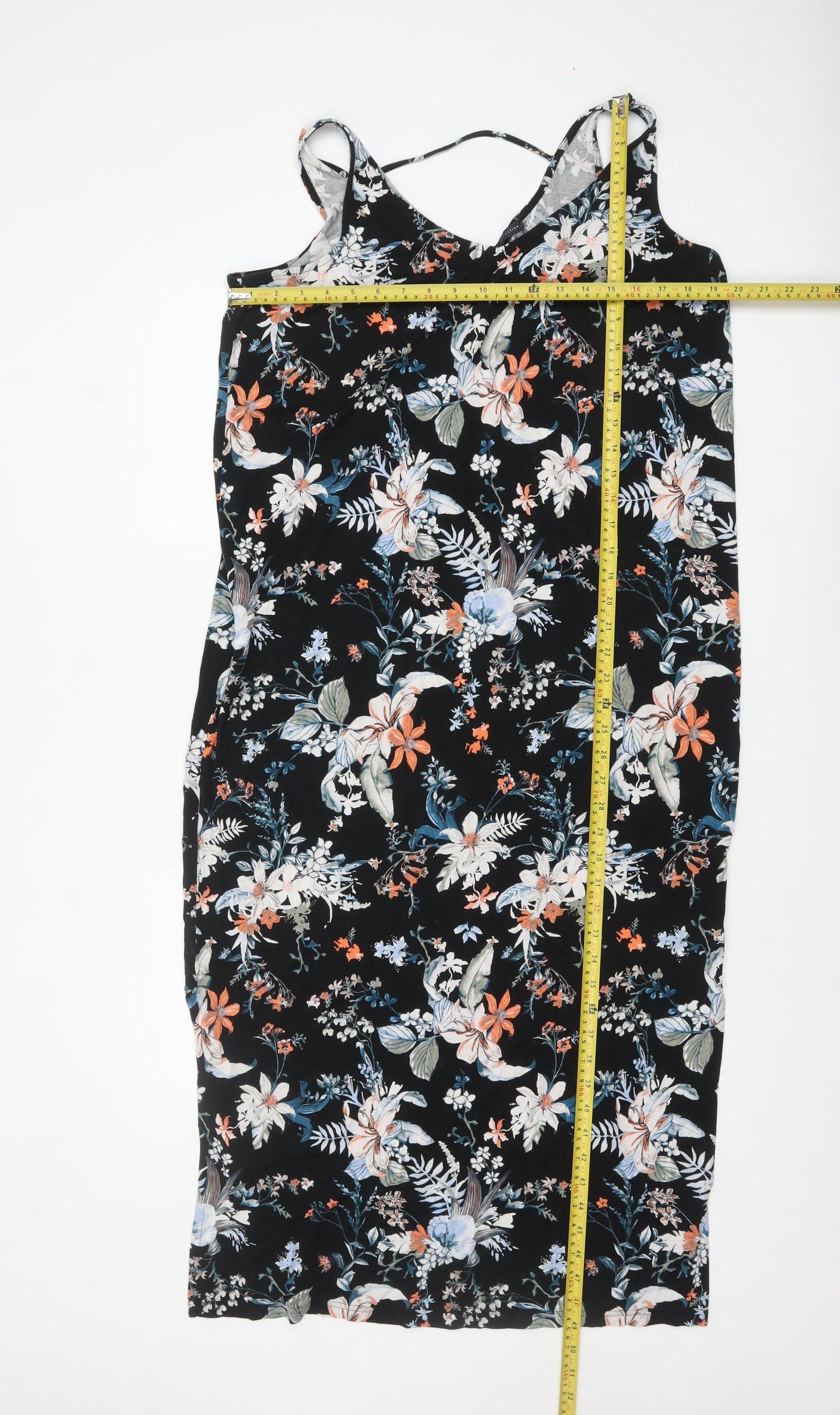 Marks and Spencer Women's Multicoloured Floral Slip Dress Size 16