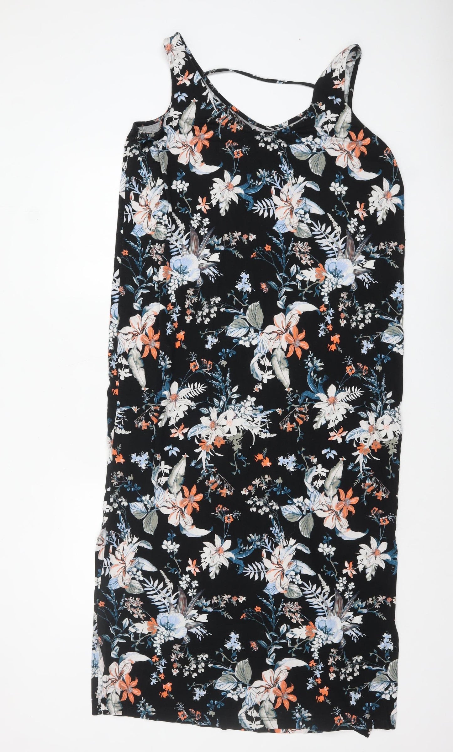 Marks and Spencer Women's Multicoloured Floral Slip Dress Size 16