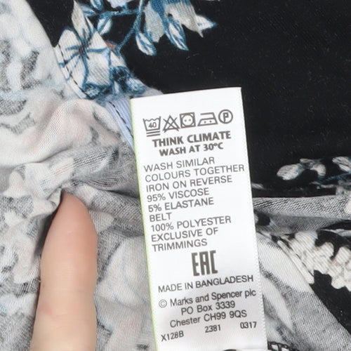 Marks and Spencer Women's Multicoloured Floral Slip Dress Size 16