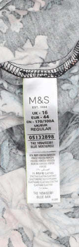 Marks and Spencer Women's Multicoloured Floral Slip Dress Size 16