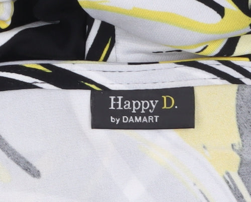 Happy D. by Damart Women’s Multicoloured Fit & Flare V-Neck Jersey Dress Size 24