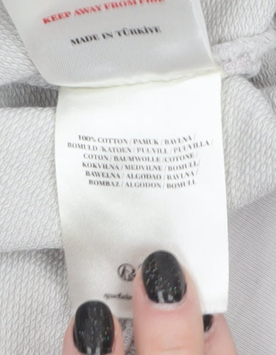 The Couture Club Women Beige Cotton Crew Neck Pullover Sweatshirt UK 6