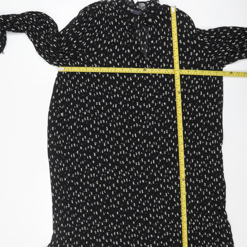 Marks and Spencer Women’s Black Floral Shift Dress Size 18 Regular