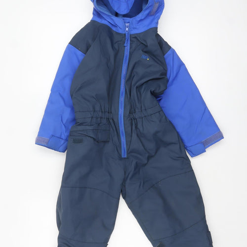 Togz by PlayTogs Boys Blue Waterproof Hooded Snowsuit 2 Years