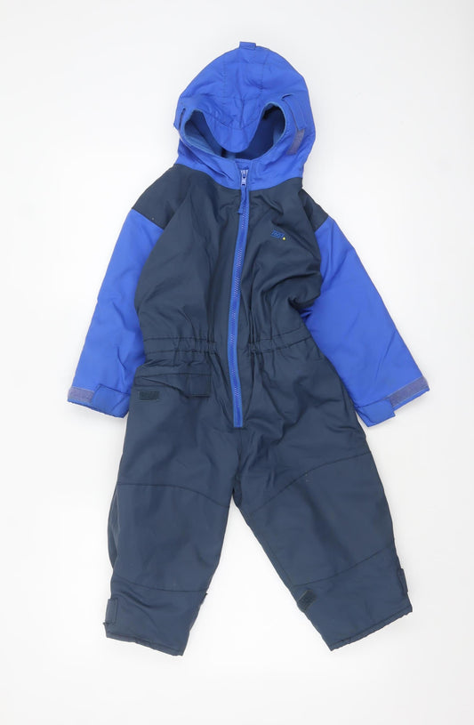 Togz by PlayTogs Boys Blue Waterproof Hooded Snowsuit 2 Years