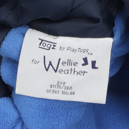 Togz by PlayTogs Boys Blue Waterproof Hooded Snowsuit 2 Years
