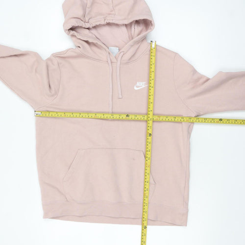 Nike Womens Pink Pullover Hoodie Medium Relaxed Fit Sweatshirt