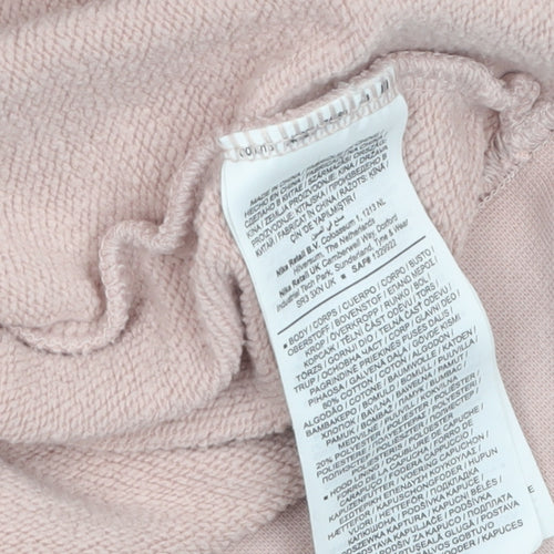 Nike Womens Pink Pullover Hoodie Medium Relaxed Fit Sweatshirt