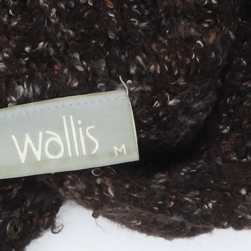 Wallis Women Brown Chunky Knit Belted Long Cardigan M