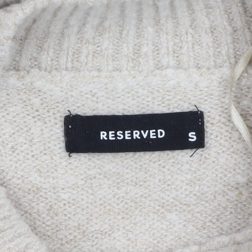 Reserved Women’s Beige Knit Pleated Midi Sweater Dress S