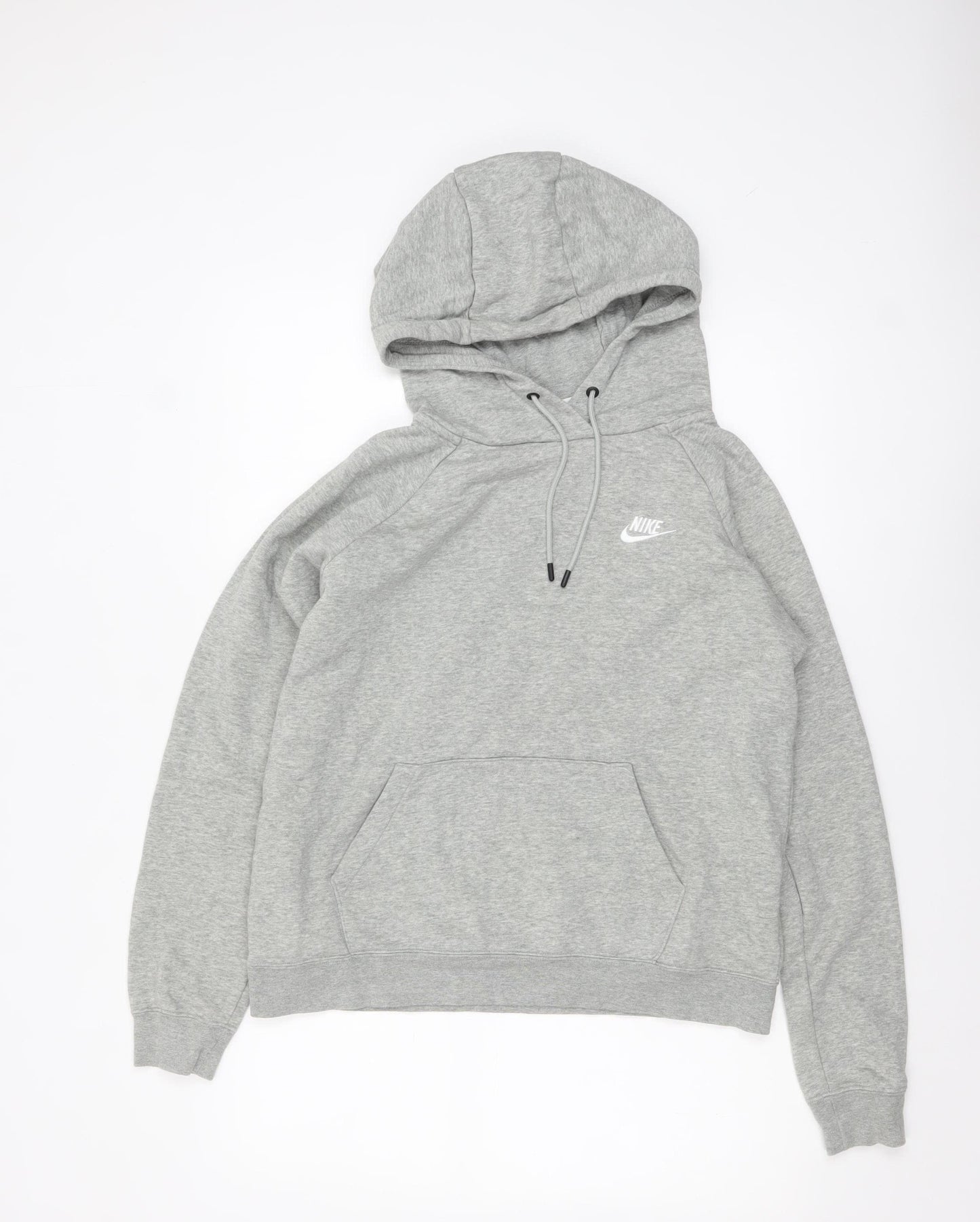 Nike Womens Grey Pullover Hoodie Medium Cotton Blend Sweatshirt