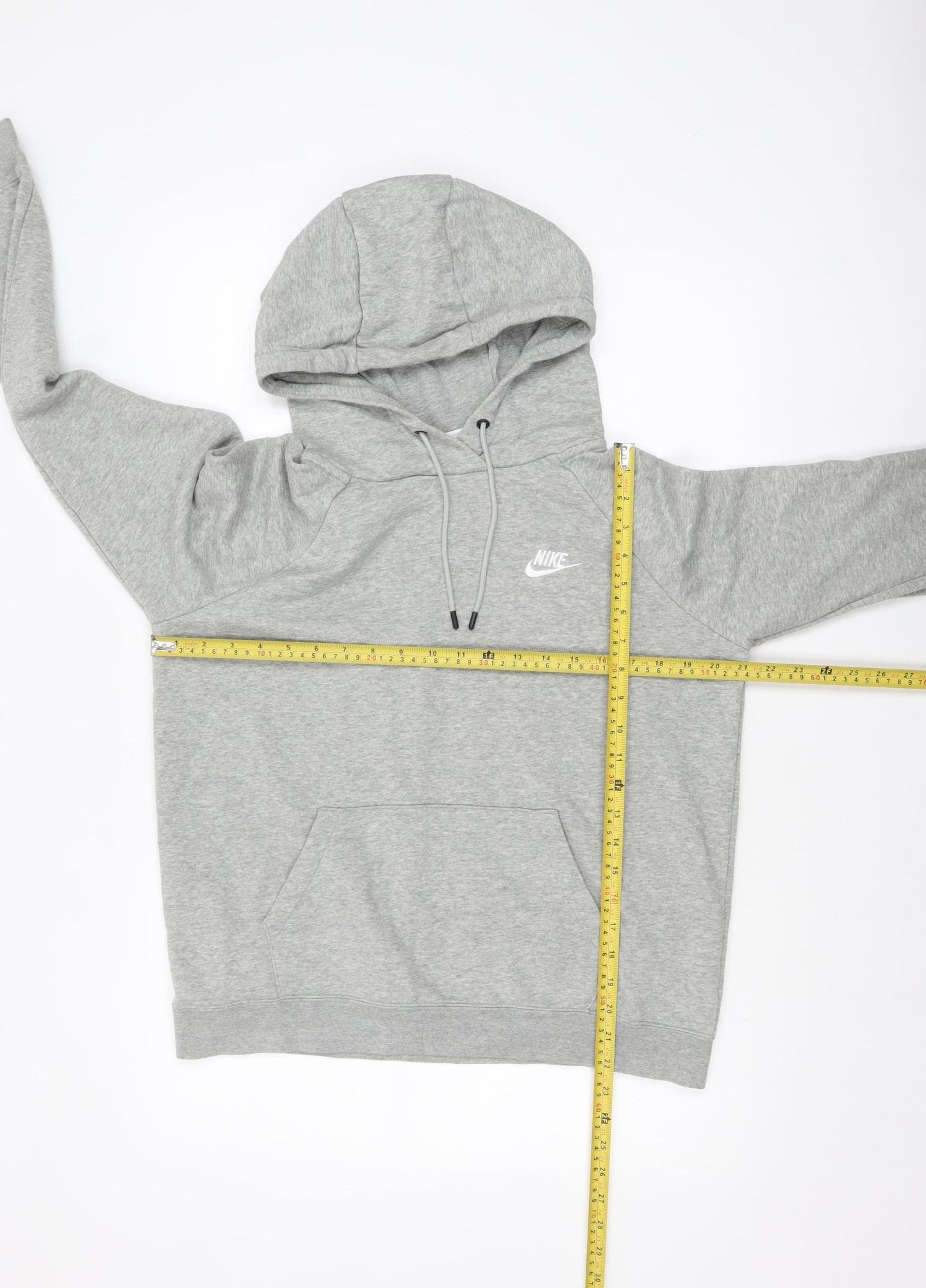 Nike Womens Grey Pullover Hoodie Medium Cotton Blend Sweatshirt