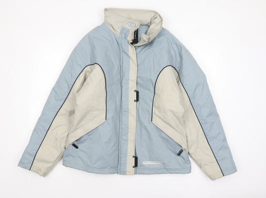 Trespass Women’s Blue & Beige Ski Jacket Medium Waterproof Winter Coat