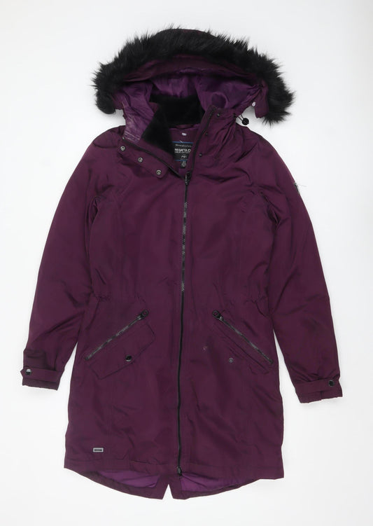 Regatta Great Outdoors Women Purple Waterproof Parka Coat UK 10