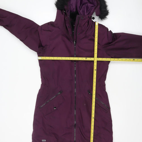 Regatta Great Outdoors Women Purple Waterproof Parka Coat UK 10