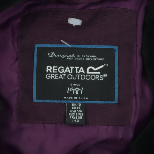 Regatta Great Outdoors Women Purple Waterproof Parka Coat UK 10