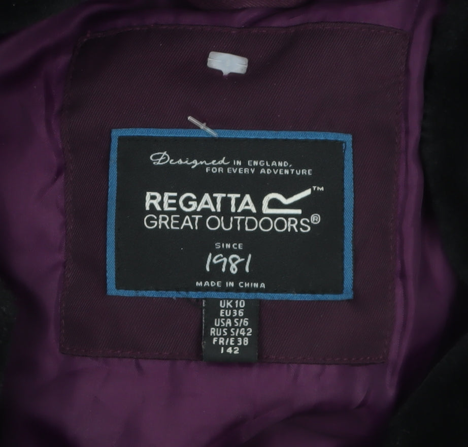 Regatta Great Outdoors Women Purple Waterproof Parka Coat UK 10