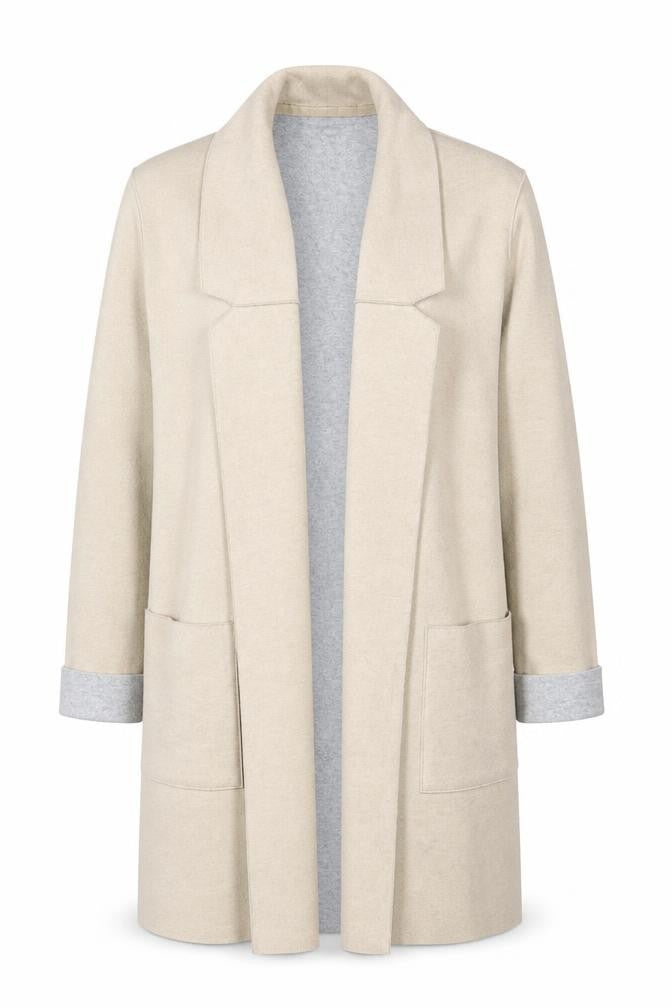 Marks and Spencer Women Beige Long Sleeve Open Knit Cardigan L