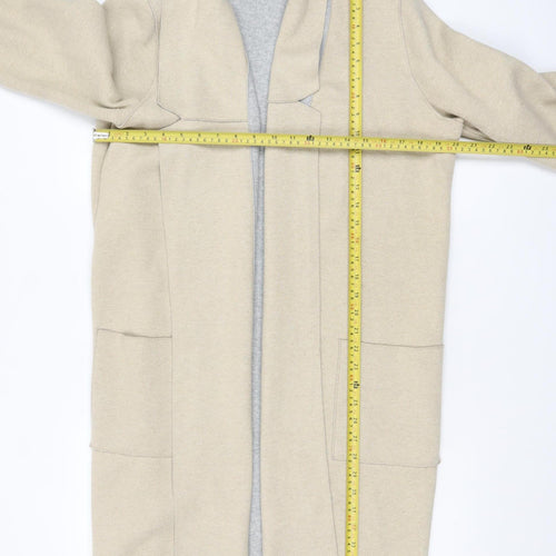 Marks and Spencer Women Beige Long Sleeve Open Knit Cardigan L
