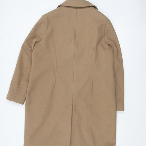 Marks and Spencer Women’s Beige Long Overcoat Size 16 Classic Style