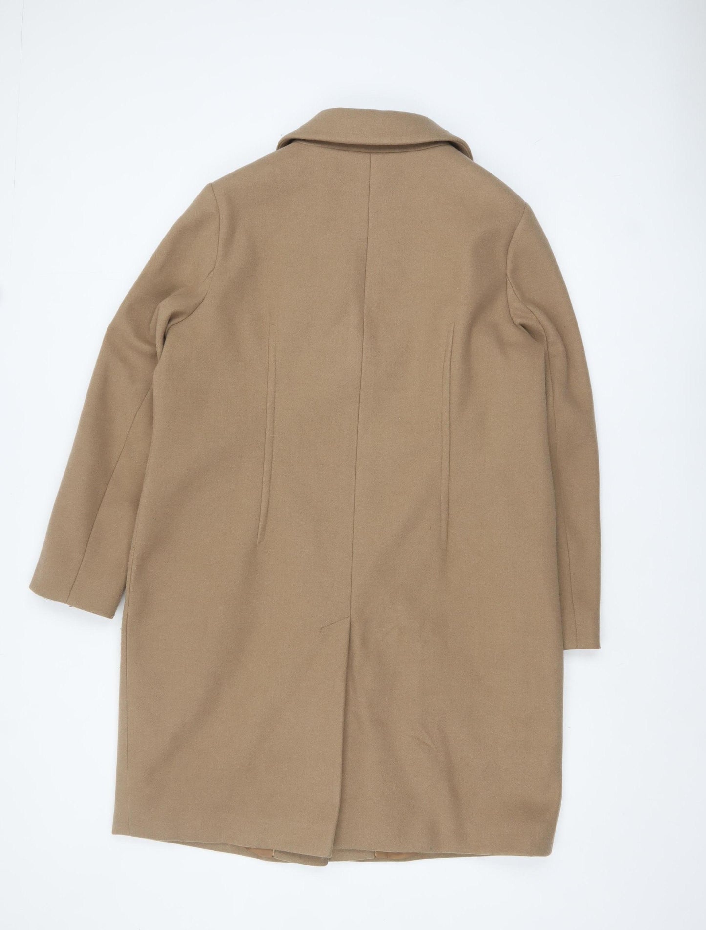 Marks and Spencer Women’s Beige Long Overcoat Size 16 Classic Style