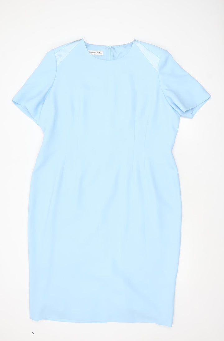 Condici Women Blue Sheath Knee Length Dress Size 20 Formal Wedding