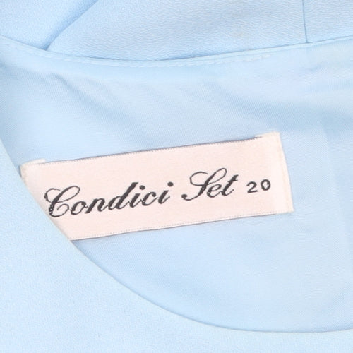Condici Women Blue Sheath Knee Length Dress Size 20 Formal Wedding