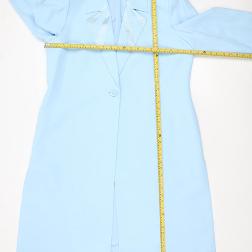 Condici Women's Blue Long Overcoat Size 20 Formal Lined Button Front