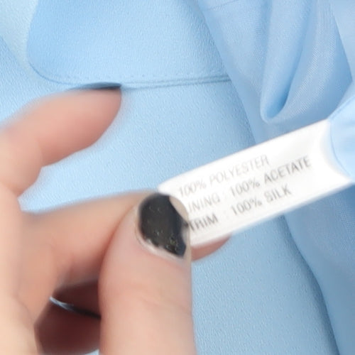 Condici Women's Blue Long Overcoat Size 20 Formal Lined Button Front