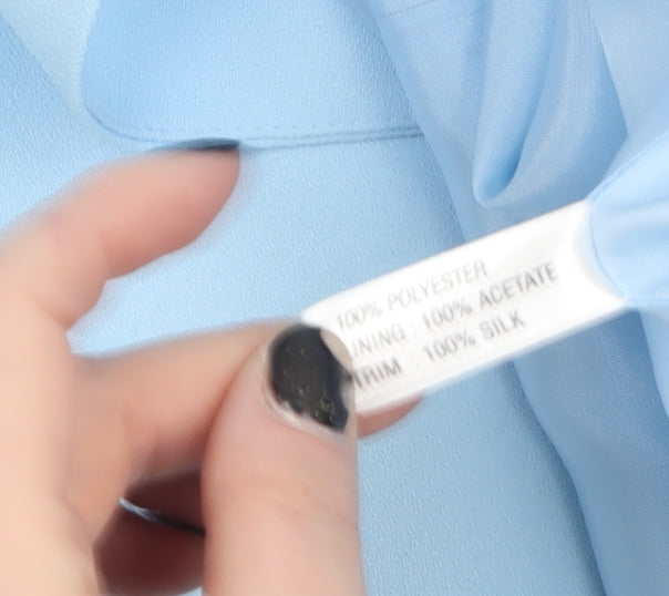 Condici Women's Blue Long Overcoat Size 20 Formal Lined Button Front