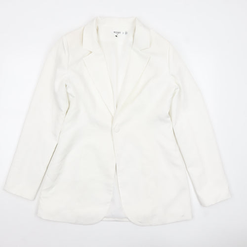 Missguided Women’s Ivory Tall One-Button Blazer UK 12
