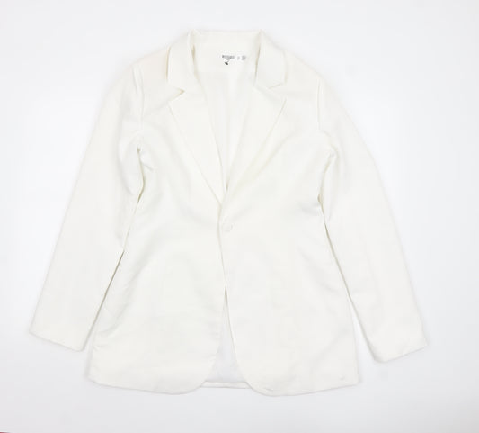 Missguided Women’s Ivory Tall One-Button Blazer UK 12