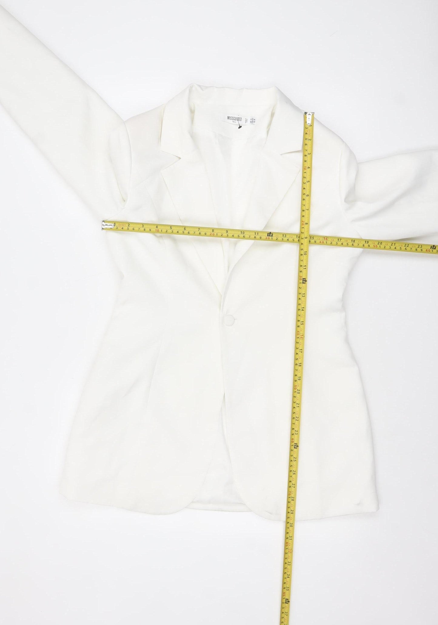 Missguided Women’s Ivory Tall One-Button Blazer UK 12