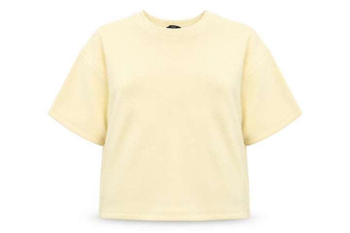 F&F Women’s Beige Short Sleeve Crew Neck Pullover Jumper Size M