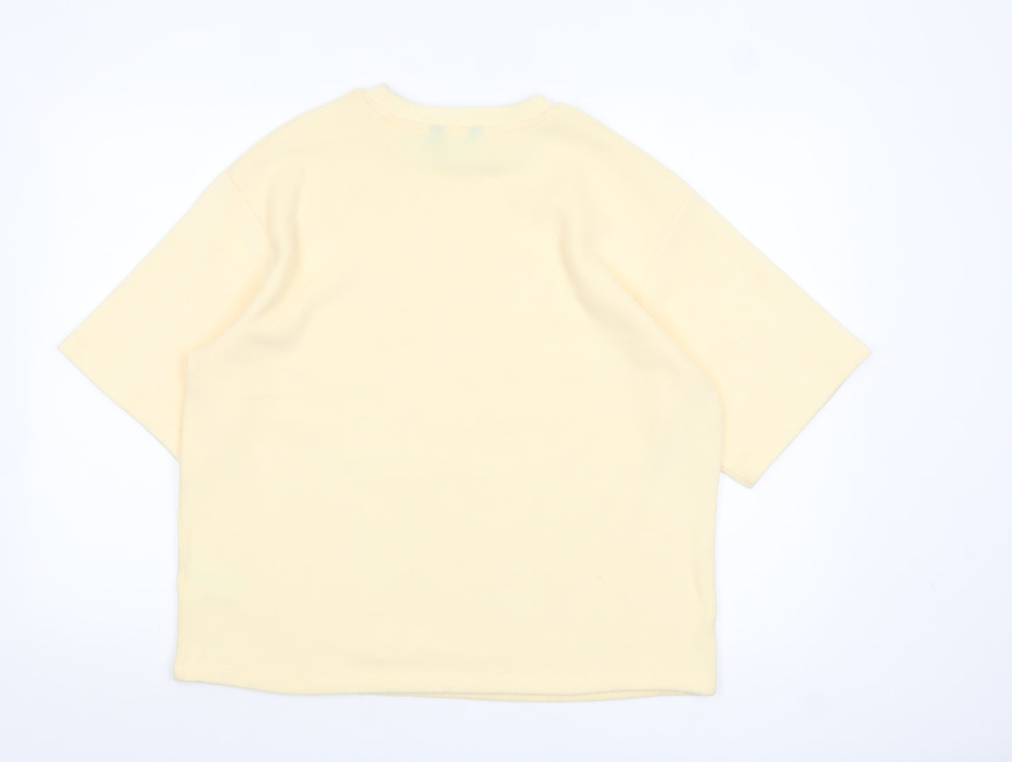 F&F Women’s Beige Short Sleeve Crew Neck Pullover Jumper Size M