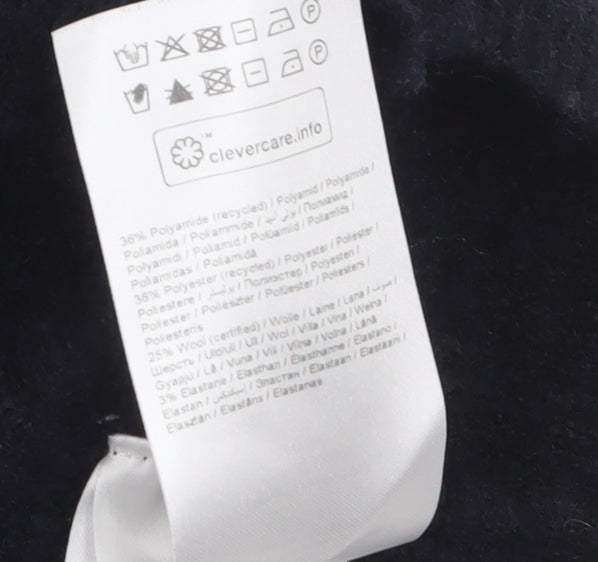 Part Two Women's Black Wool Blend Button Vest S