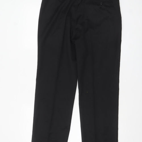 Marks and Spencer Men's Black Regular Fit Dress Pants 34W 31L