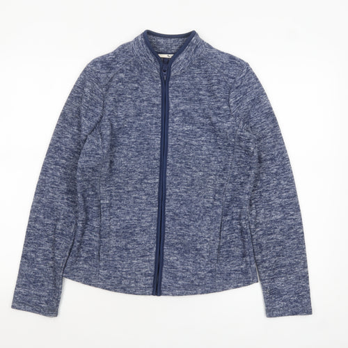 Tu Women Blue Full Zip Lightweight Jacket Size L