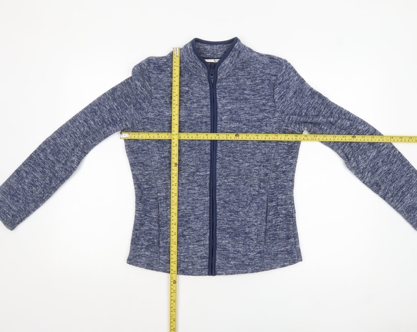 Tu Women Blue Full Zip Lightweight Jacket Size L