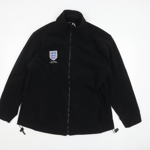 Designed to Endure Men's Black Fleece Jacket L Full Zip England Logo