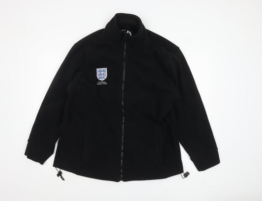 Designed to Endure Men's Black Fleece Jacket L Full Zip England Logo