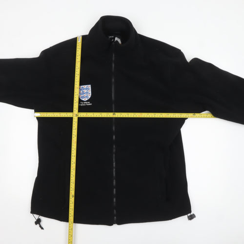 Designed to Endure Men's Black Fleece Jacket L Full Zip England Logo
