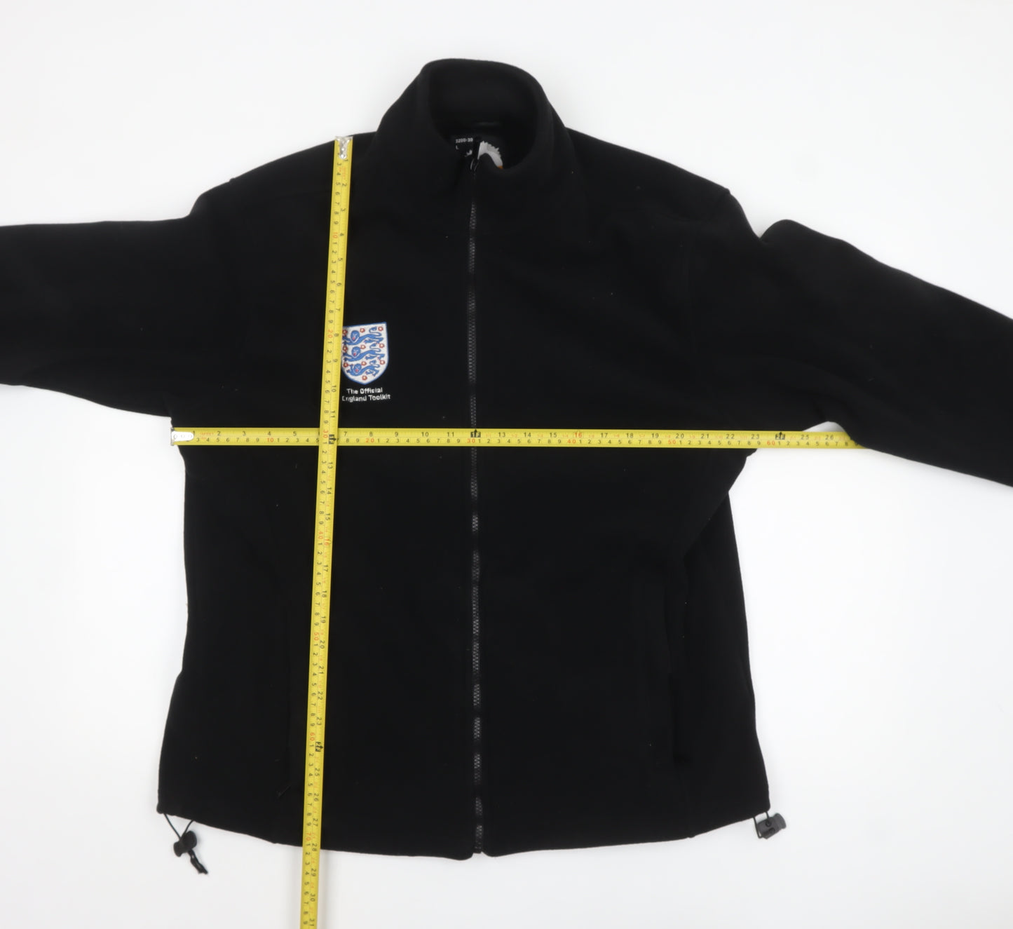 Designed to Endure Men's Black Fleece Jacket L Full Zip England Logo